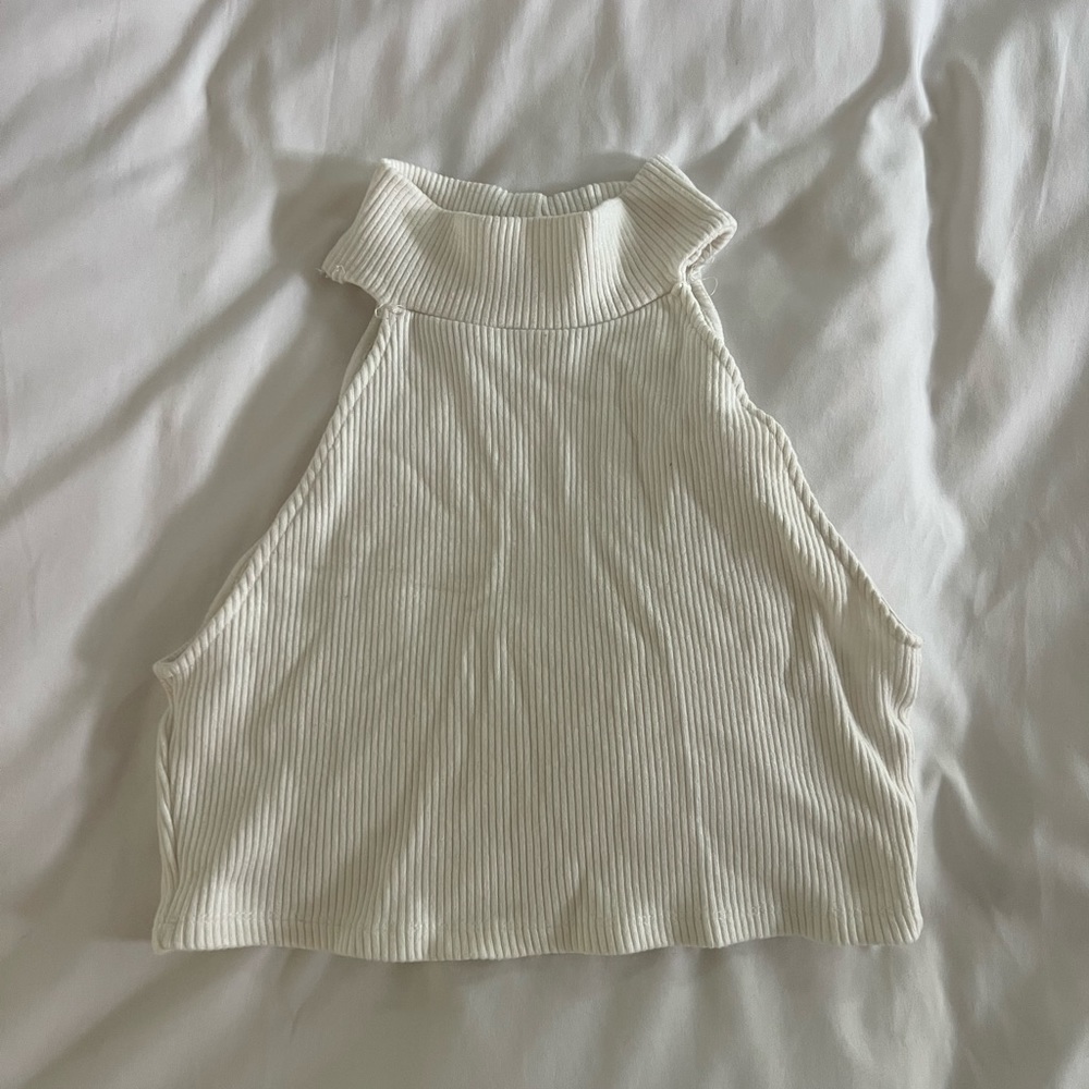 Zara Ribbed Halter Crop Top